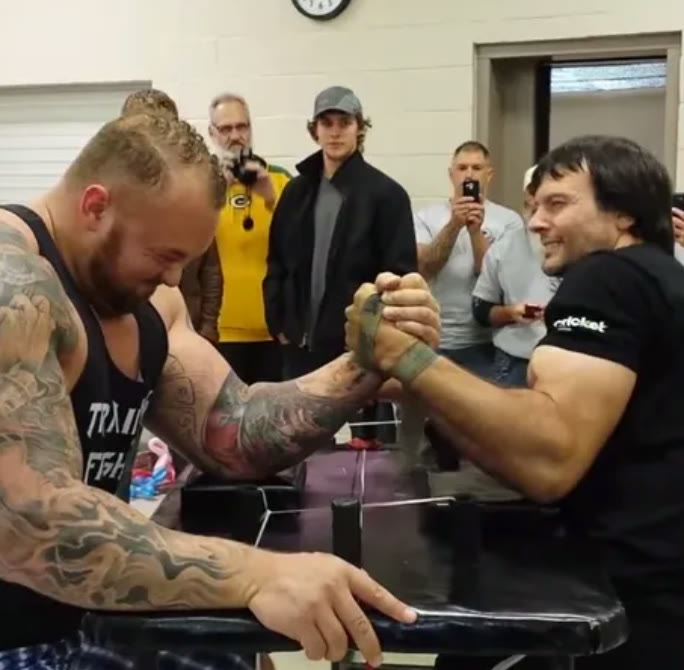 Devon Larratt vs Hafthor Björnsson — the crossover match that pulled arm wrestling into mainstream sports media
